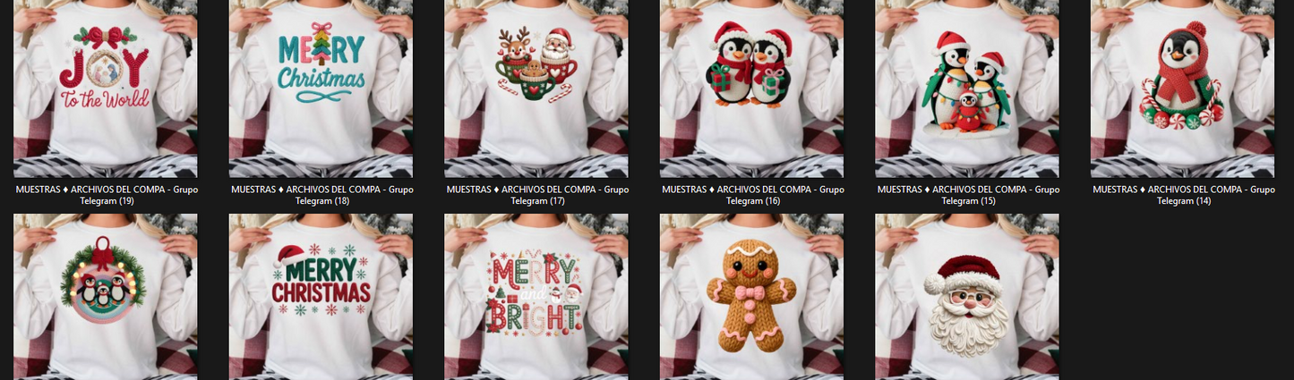 Archivo de imagenes estilo Bordado para Navidad