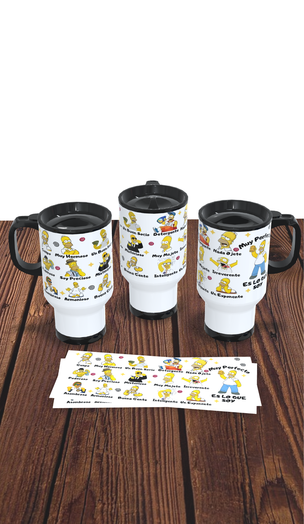 Mug térmico Homero Cualidades