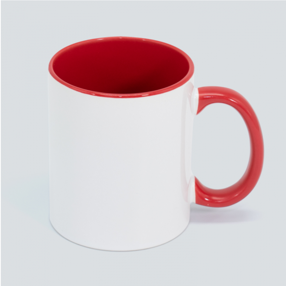 Tazas con el asa e interior de color 330ml