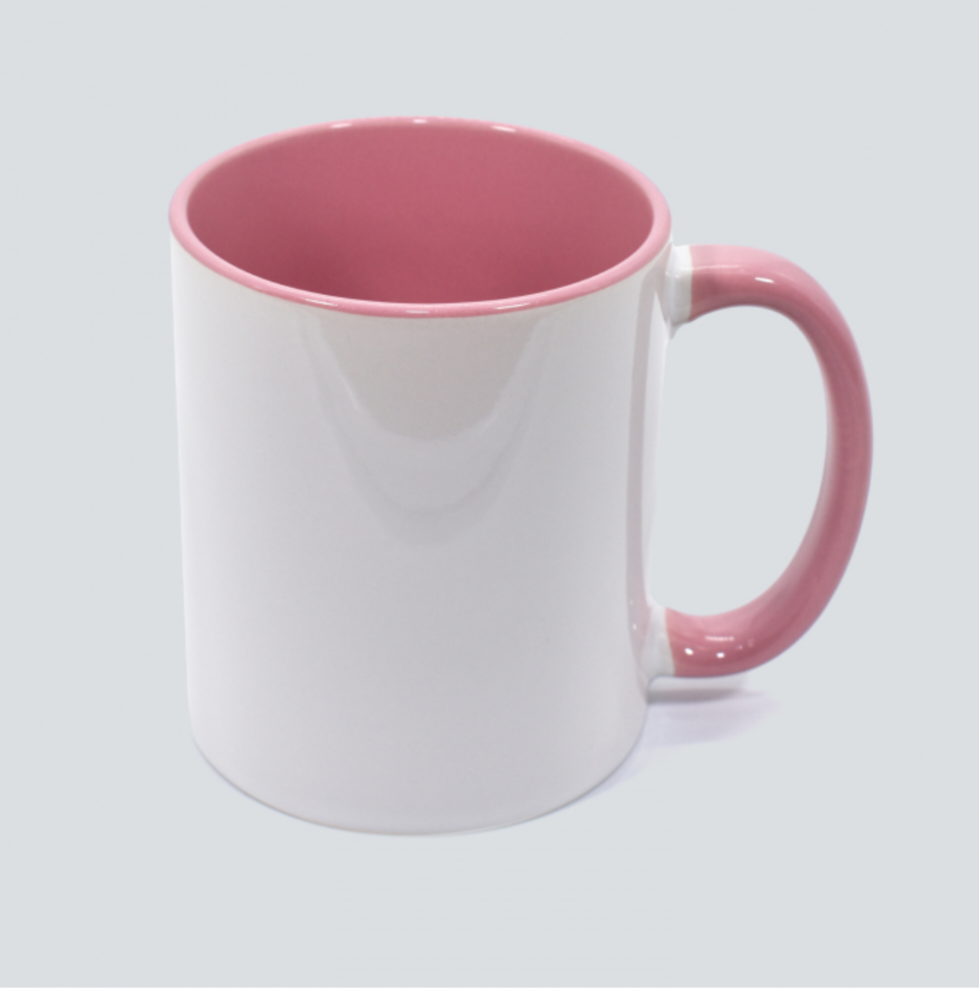Tazas con el asa e interior de color 330ml