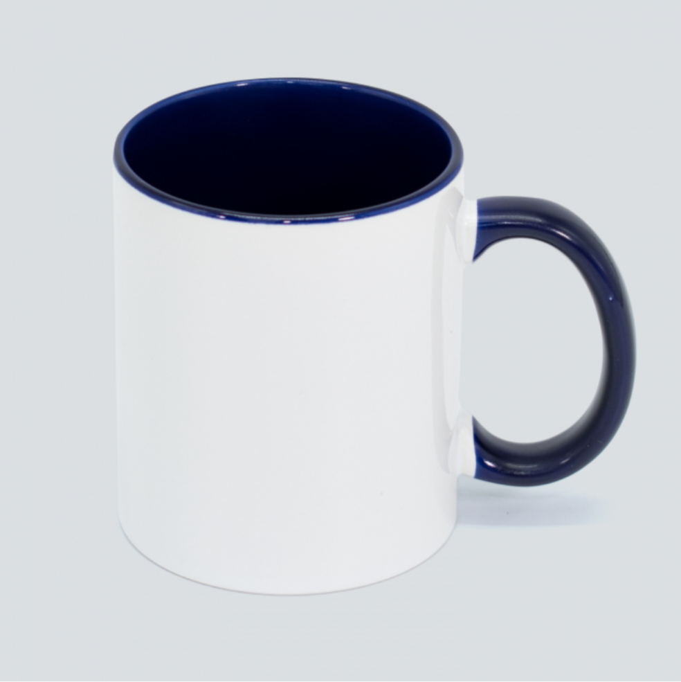 Tazas con el asa e interior de color 330ml