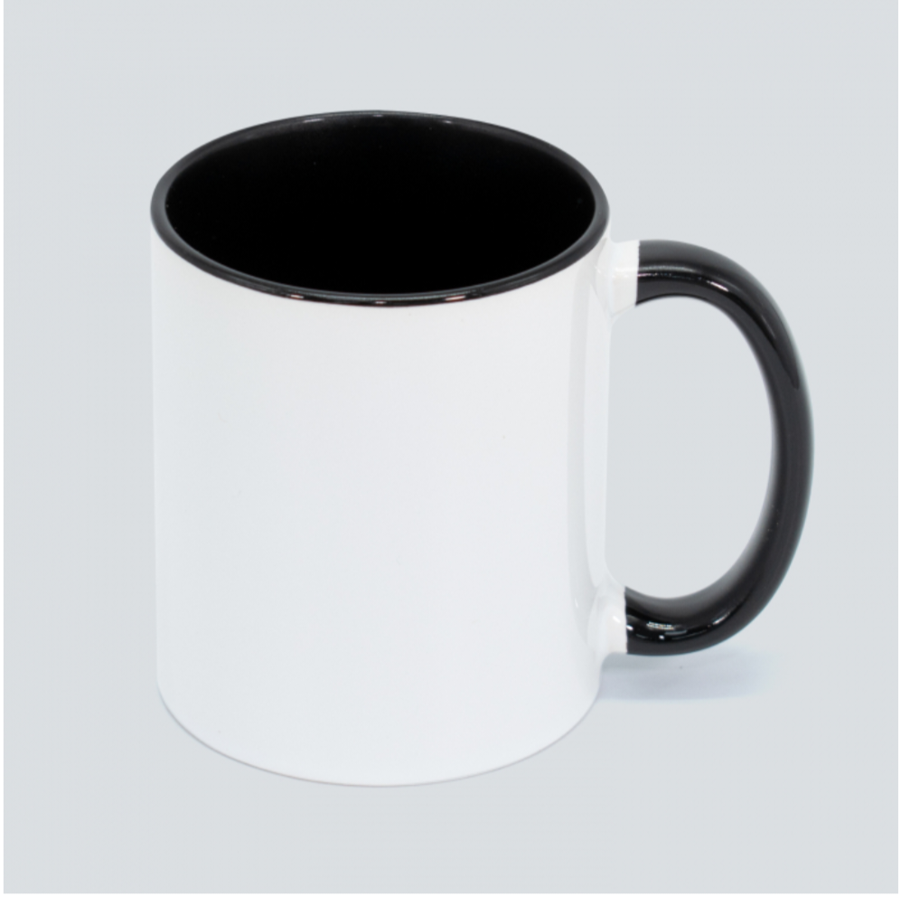 Tazas con el asa e interior de color 330ml