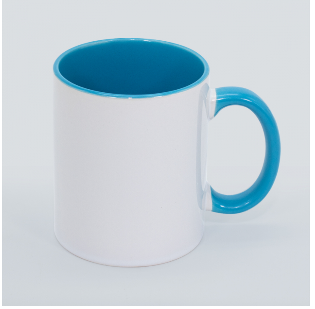 Tazas con el asa e interior de color 330ml