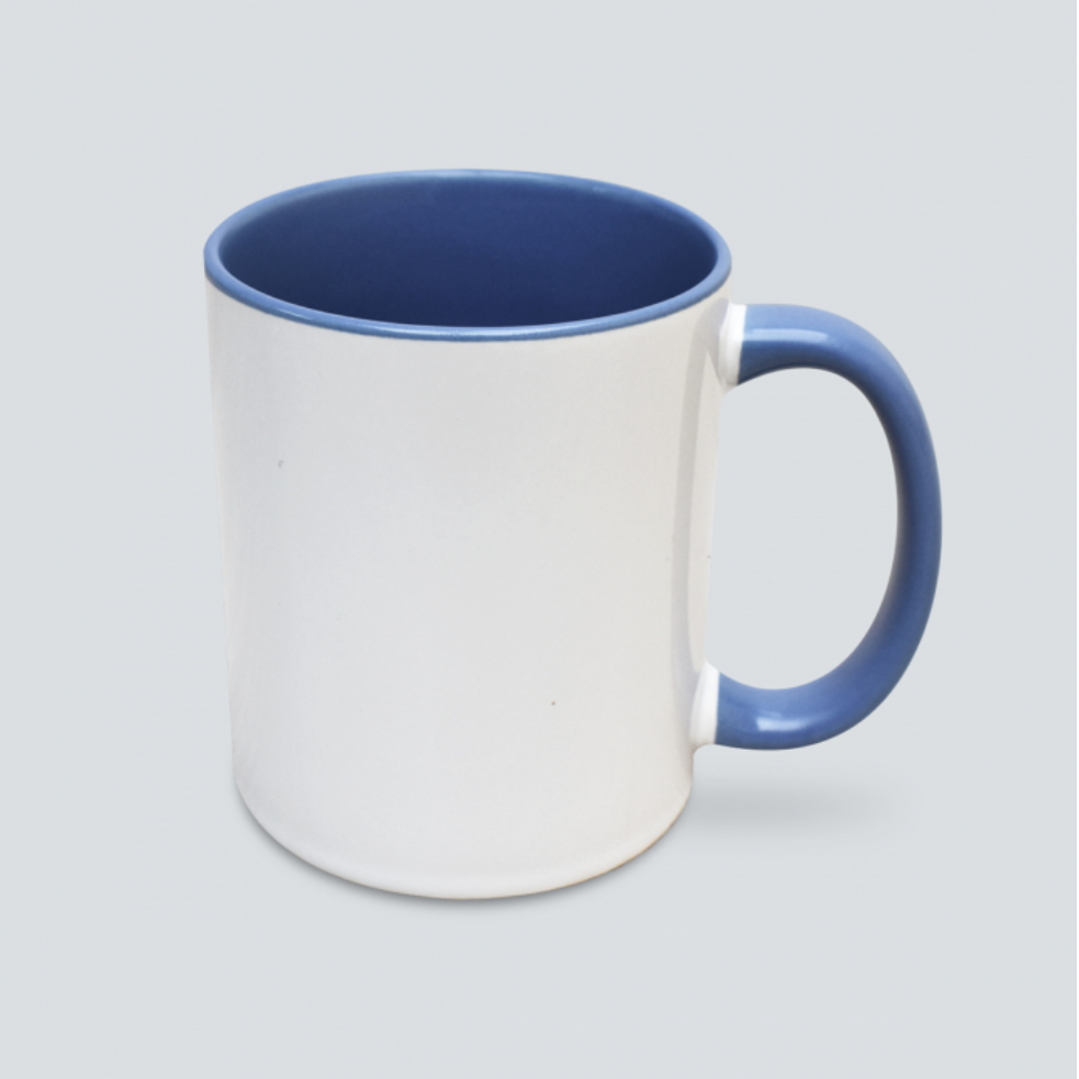 Tazas con el asa e interior de color 330ml
