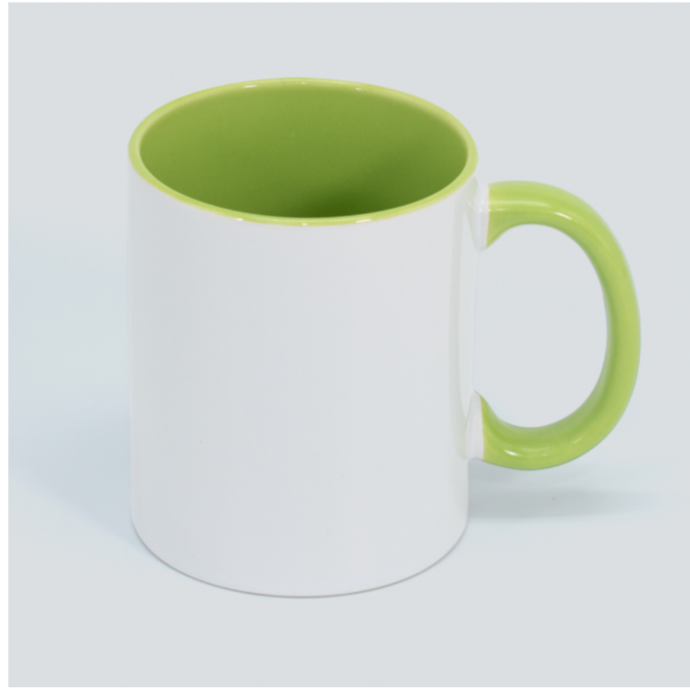 Tazas con el asa e interior de color 330ml