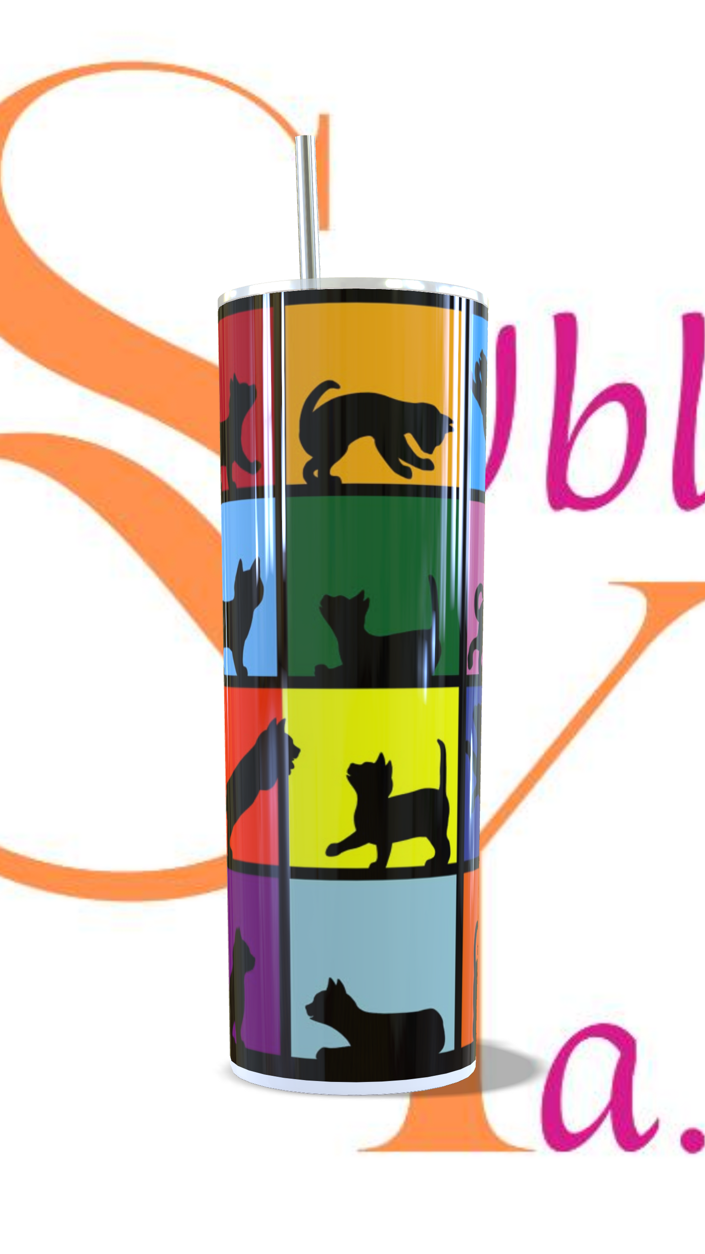 Vaso térmico de 600ml Temática Gatos y perros