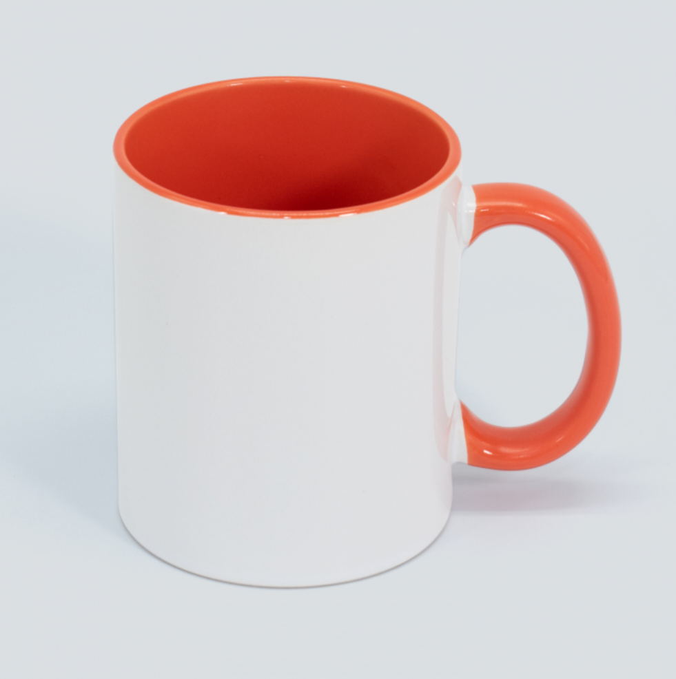 Tazas con el asa e interior de color 330ml