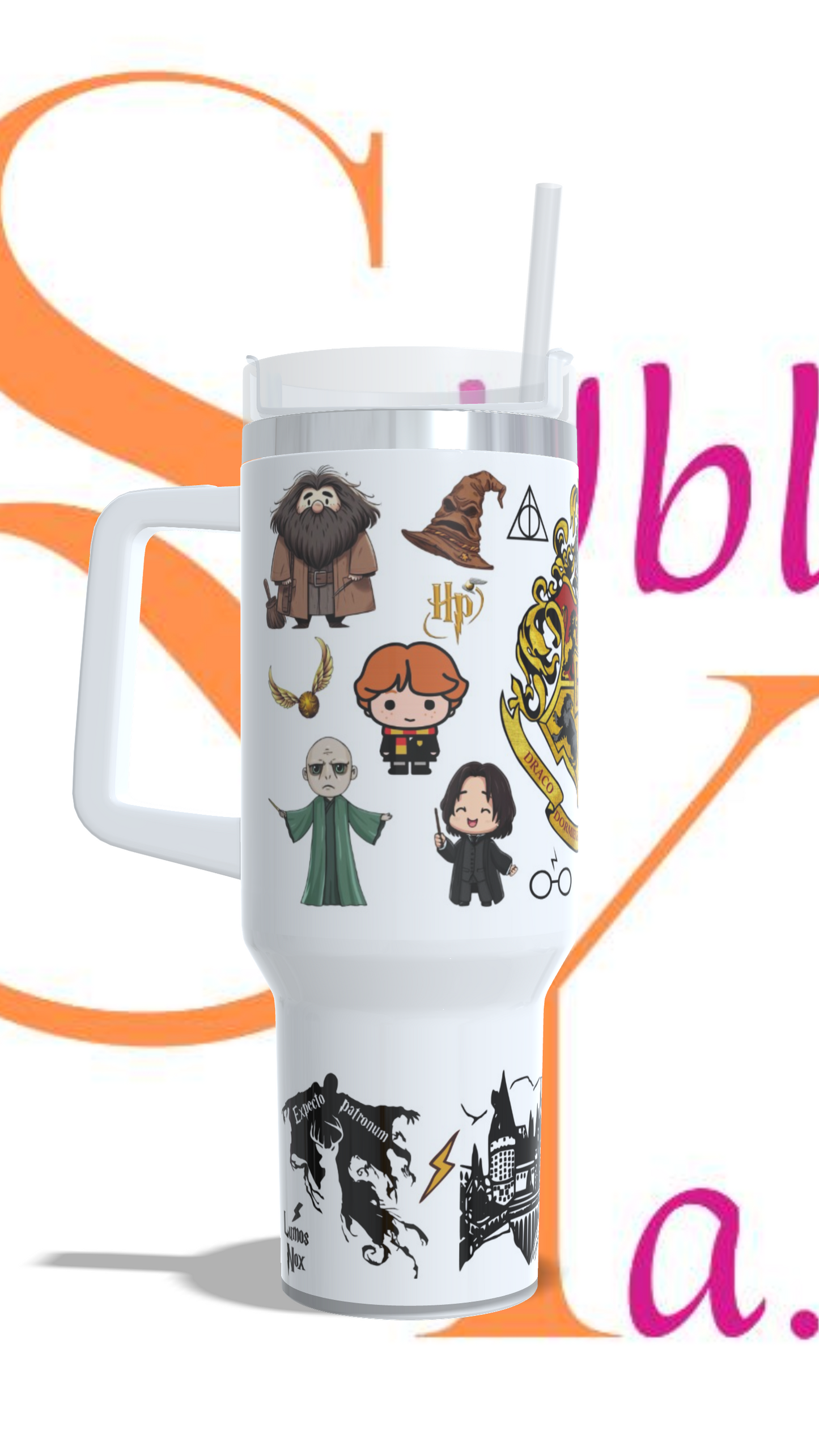 Vaso térmico de 40oz tipo Stanley (1.2litros) Harry Potter