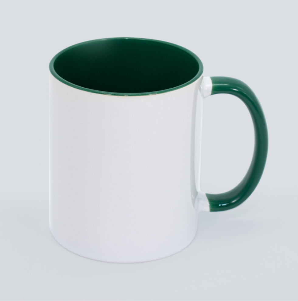 Tazas con el asa e interior de color 330ml