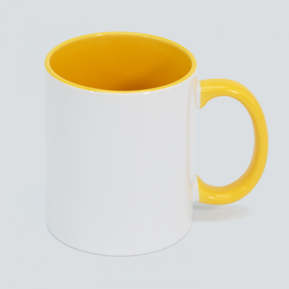 Tazas con el asa e interior de color 330ml