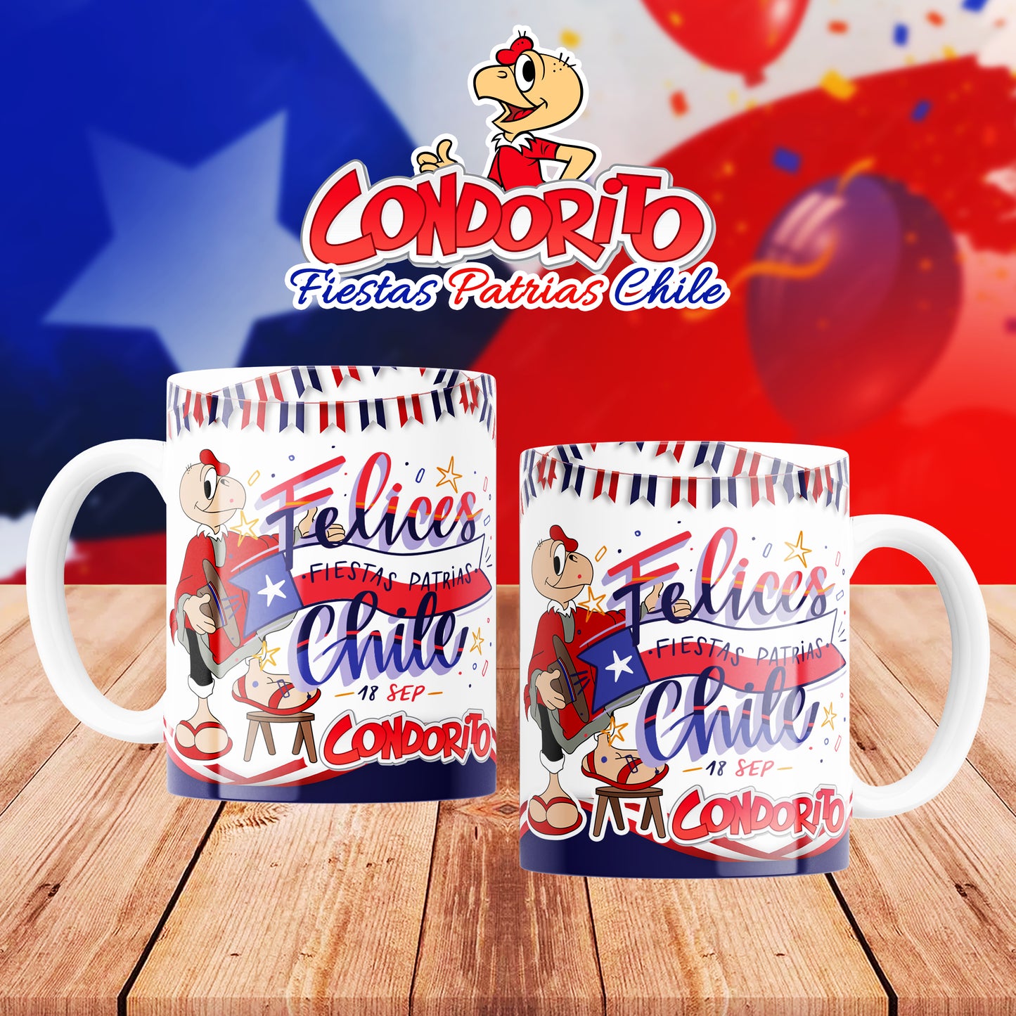 Taza condorito Fiestas patrias