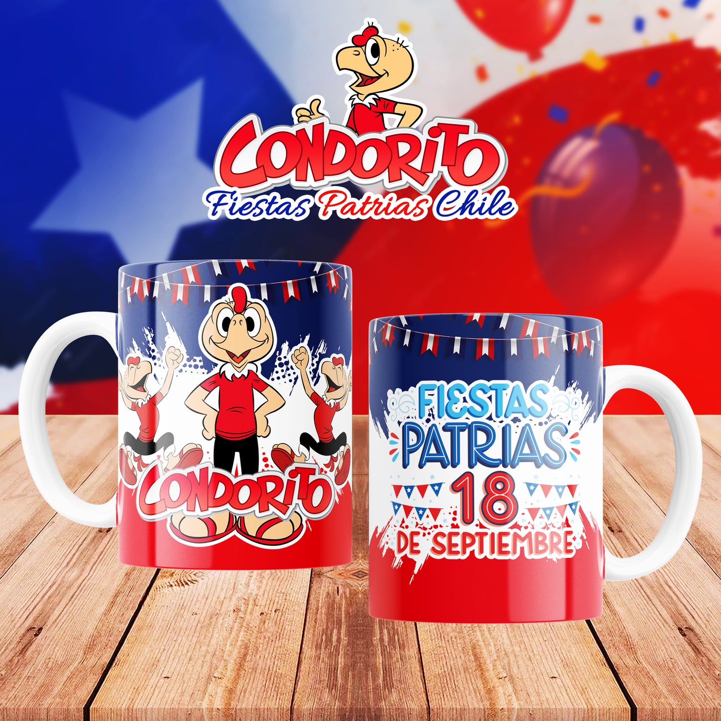 Taza condorito Fiestas patrias