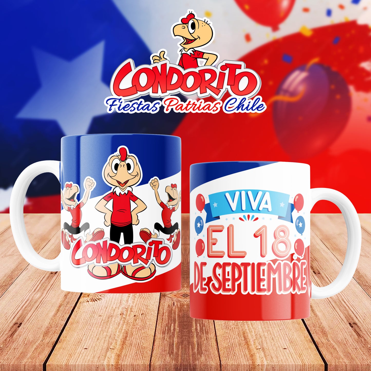 Taza condorito Fiestas patrias