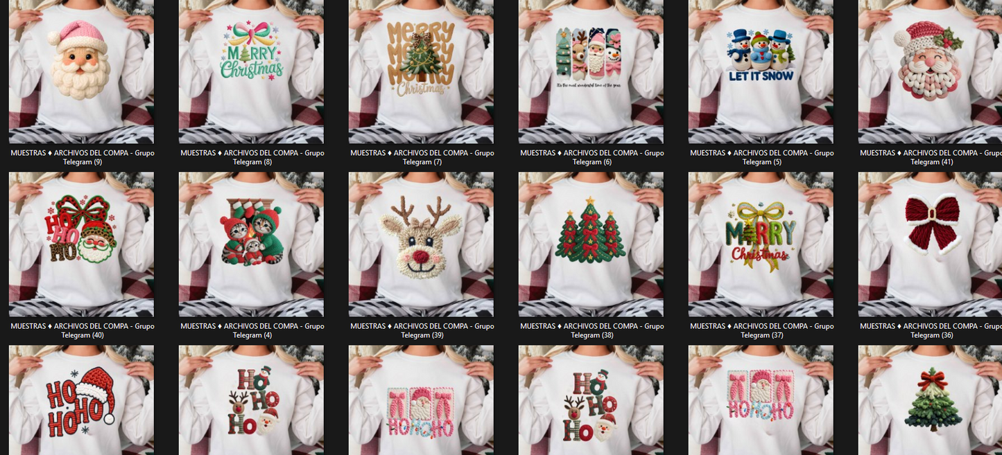Archivo de imagenes estilo Bordado para Navidad