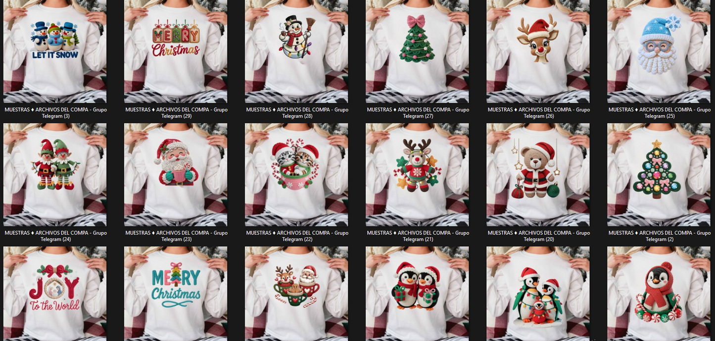 Archivo de imagenes estilo Bordado para Navidad