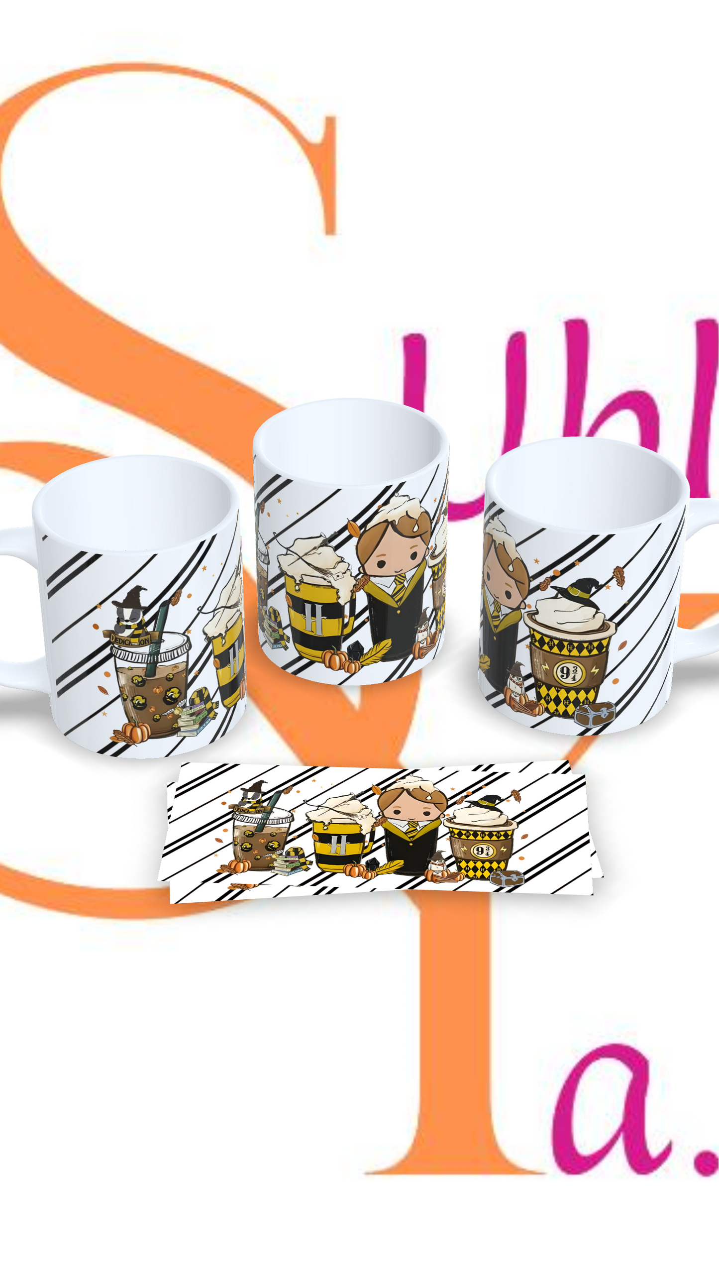 Tazas Temática Casa HUFFLEPUFF Harry Potter.