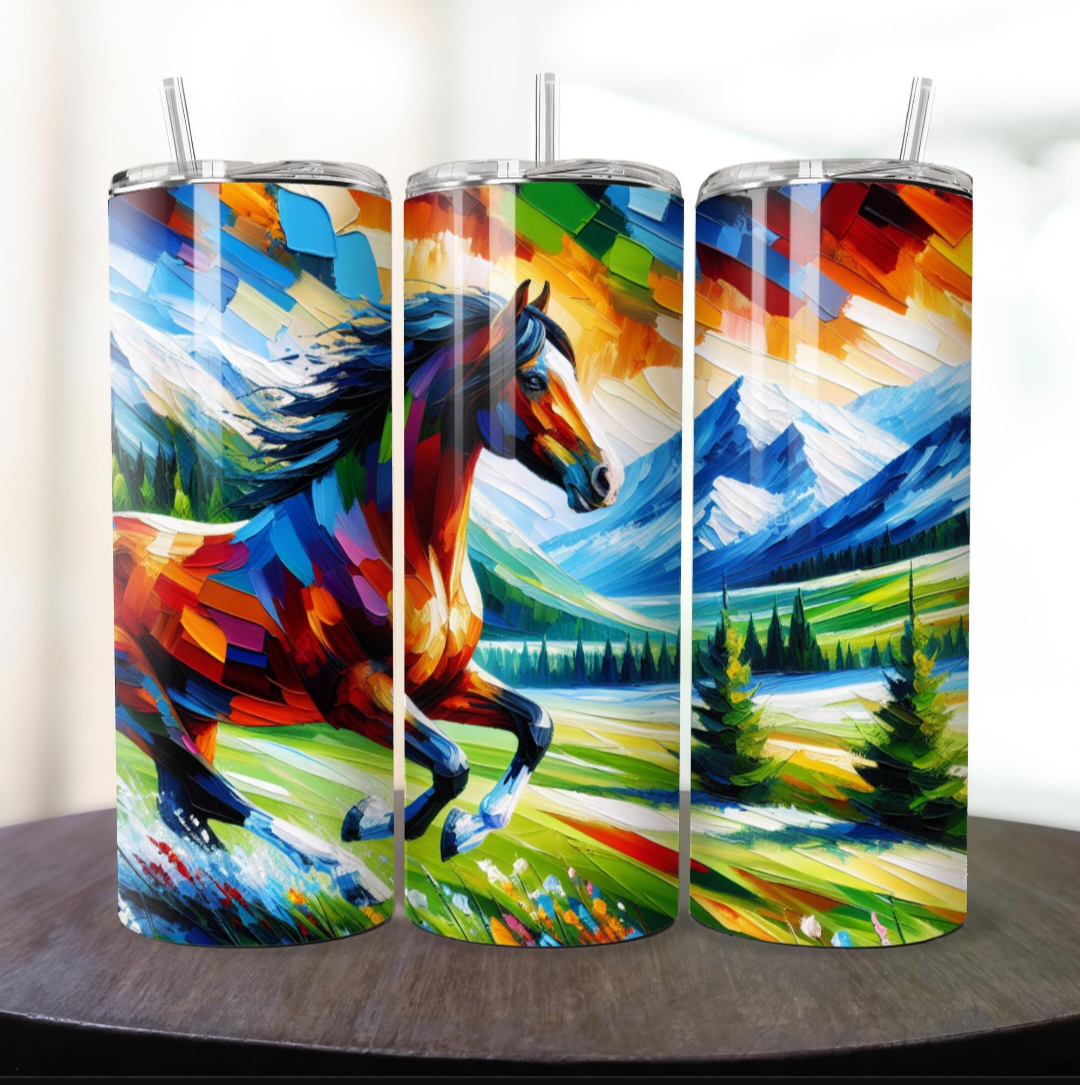 Vaso térmico Diseño de Caballos