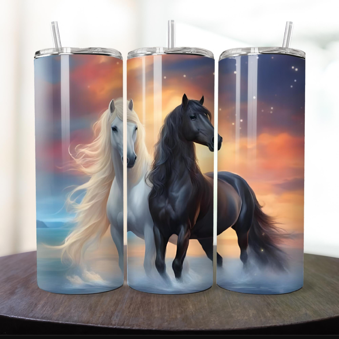 Vaso térmico Diseño de Caballos
