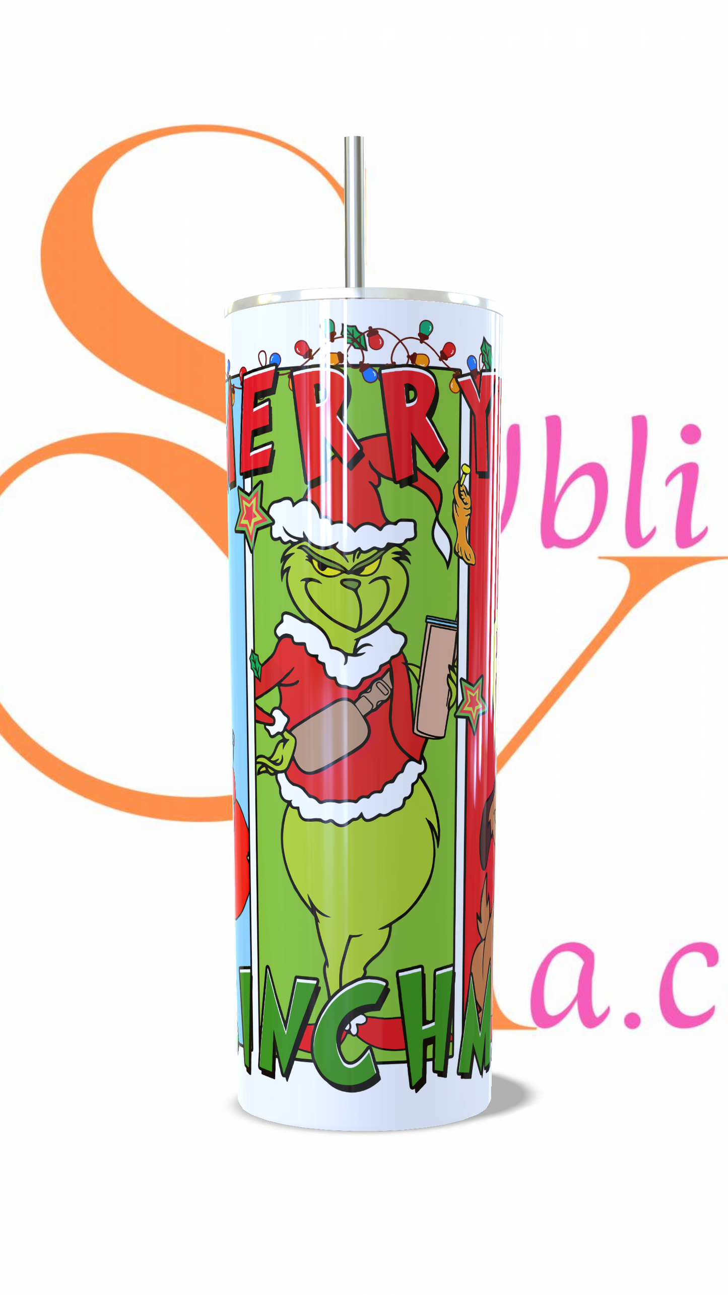 Tumbler térmico de 600ml El Grinch