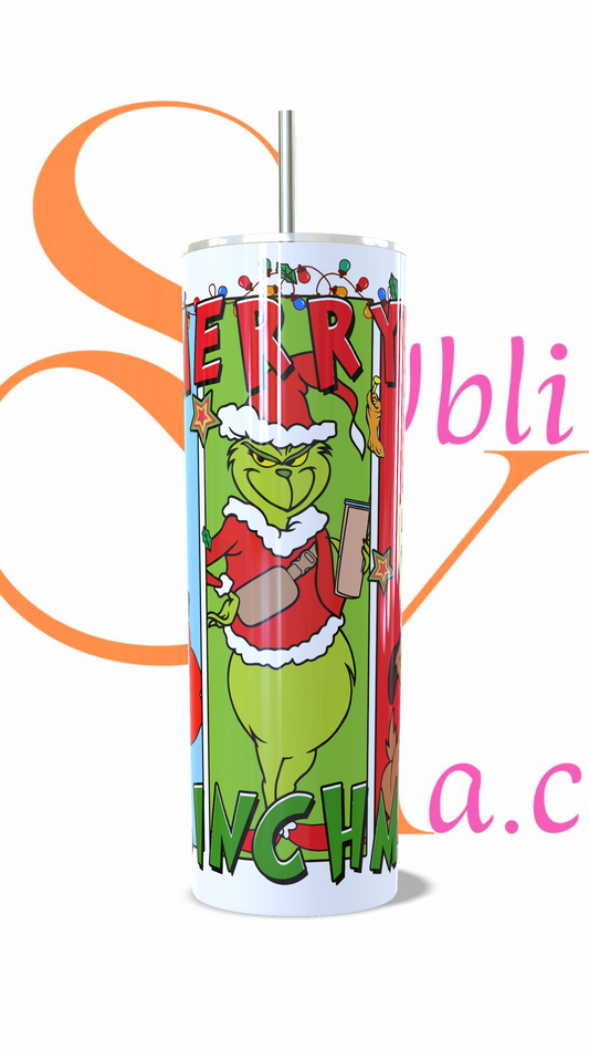 Tumbler térmico de 600ml El Grinch