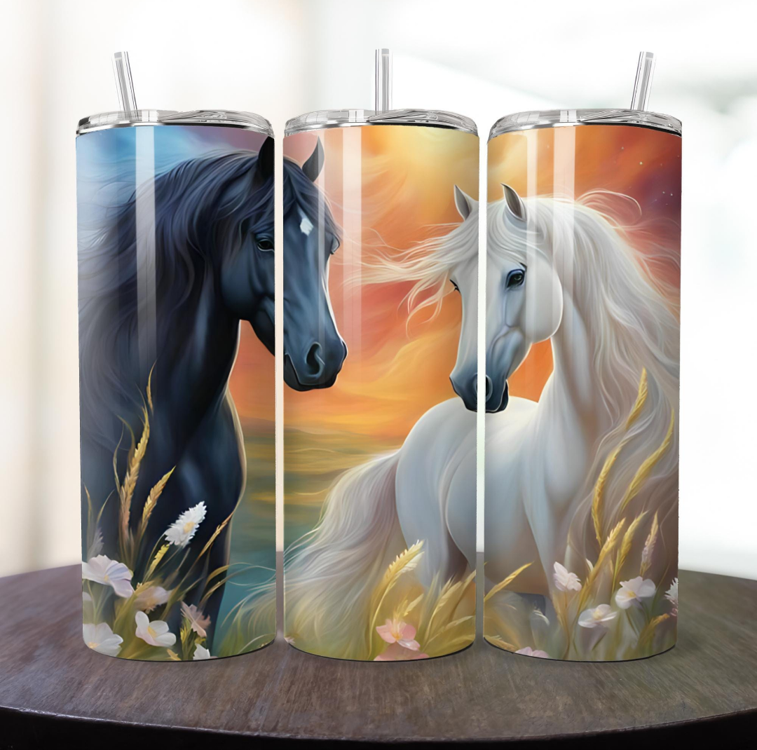 Vaso térmico Diseño de Caballos