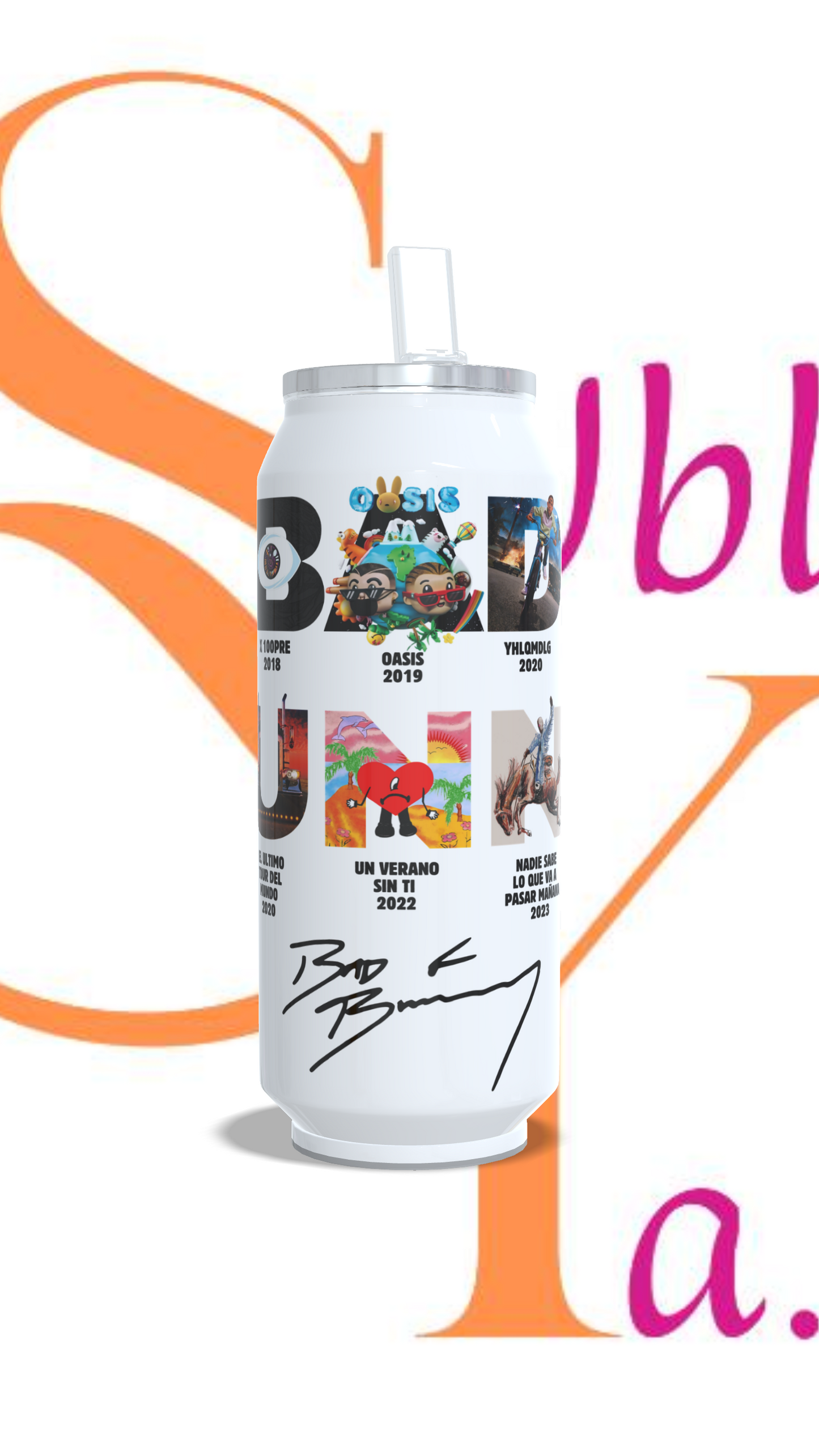 Vaso térmico de 470ml Temática Bad Bunny