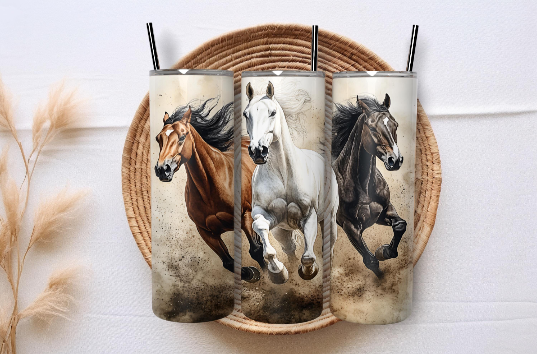 Vaso térmico Diseño de Caballos