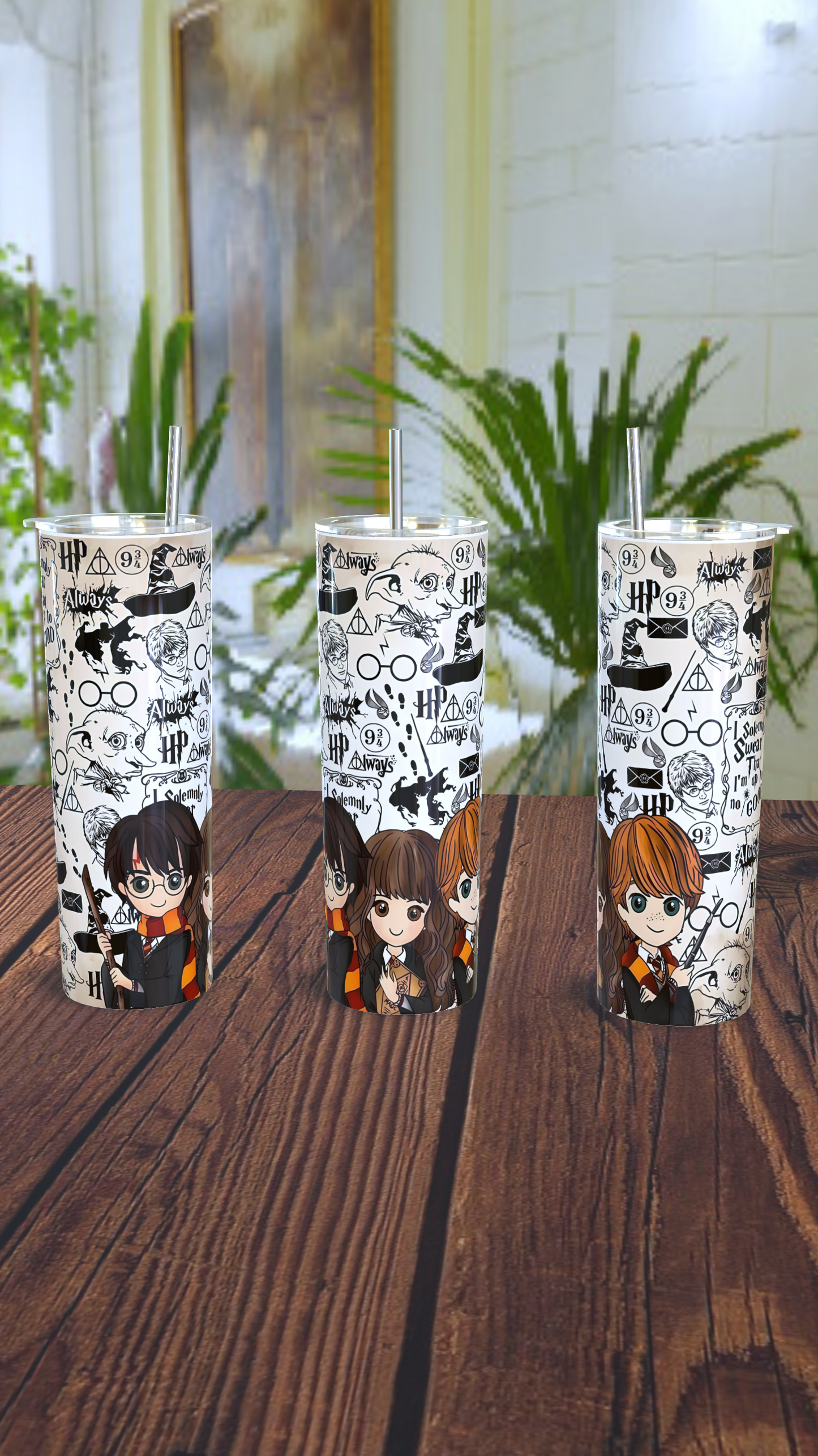 Tumbler de 600ml Harry Potter y sus amigos