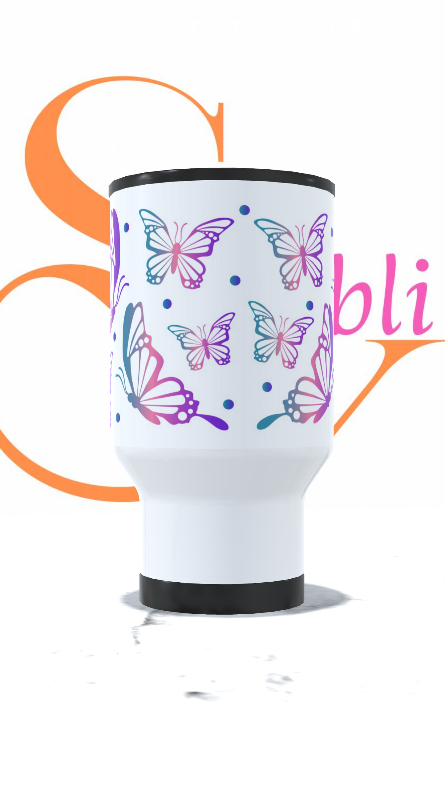 Mug térmico Varios diseños Mariposa,libros,corazones,Palabras Motivacionales