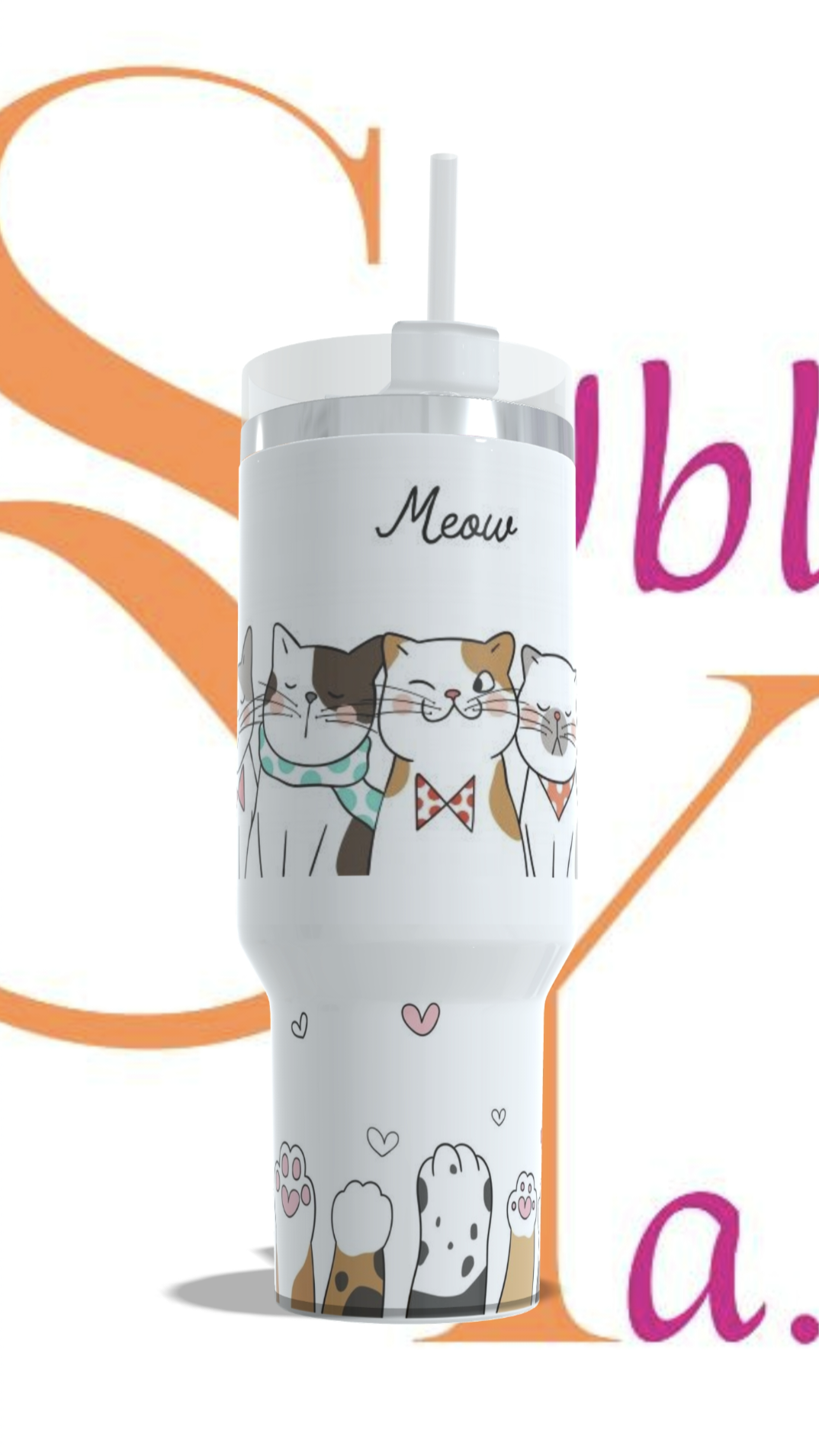 Vaso térmico de 1.2litros Temática Gatos
