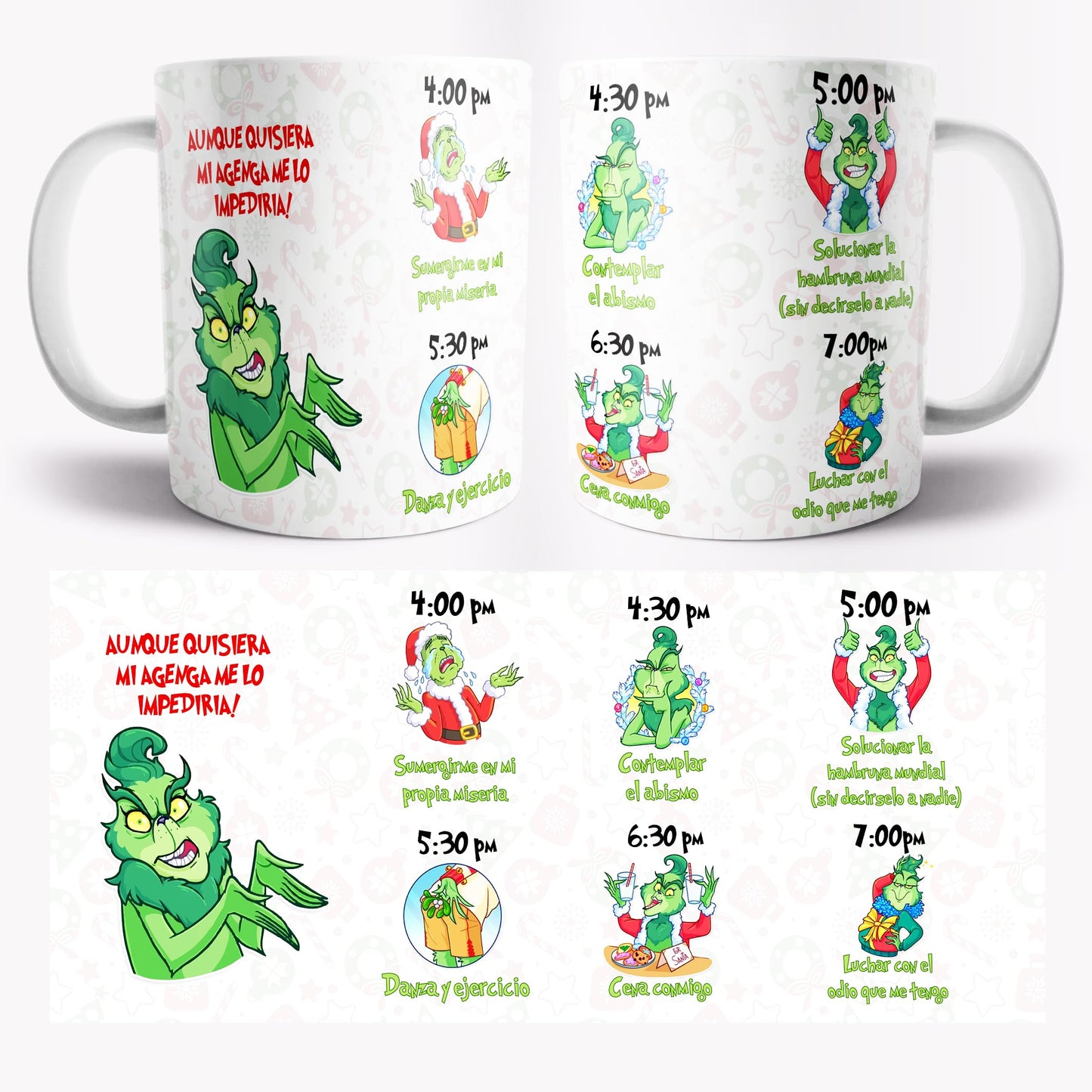 Taza de cerámica 330ml Diario del Grinch