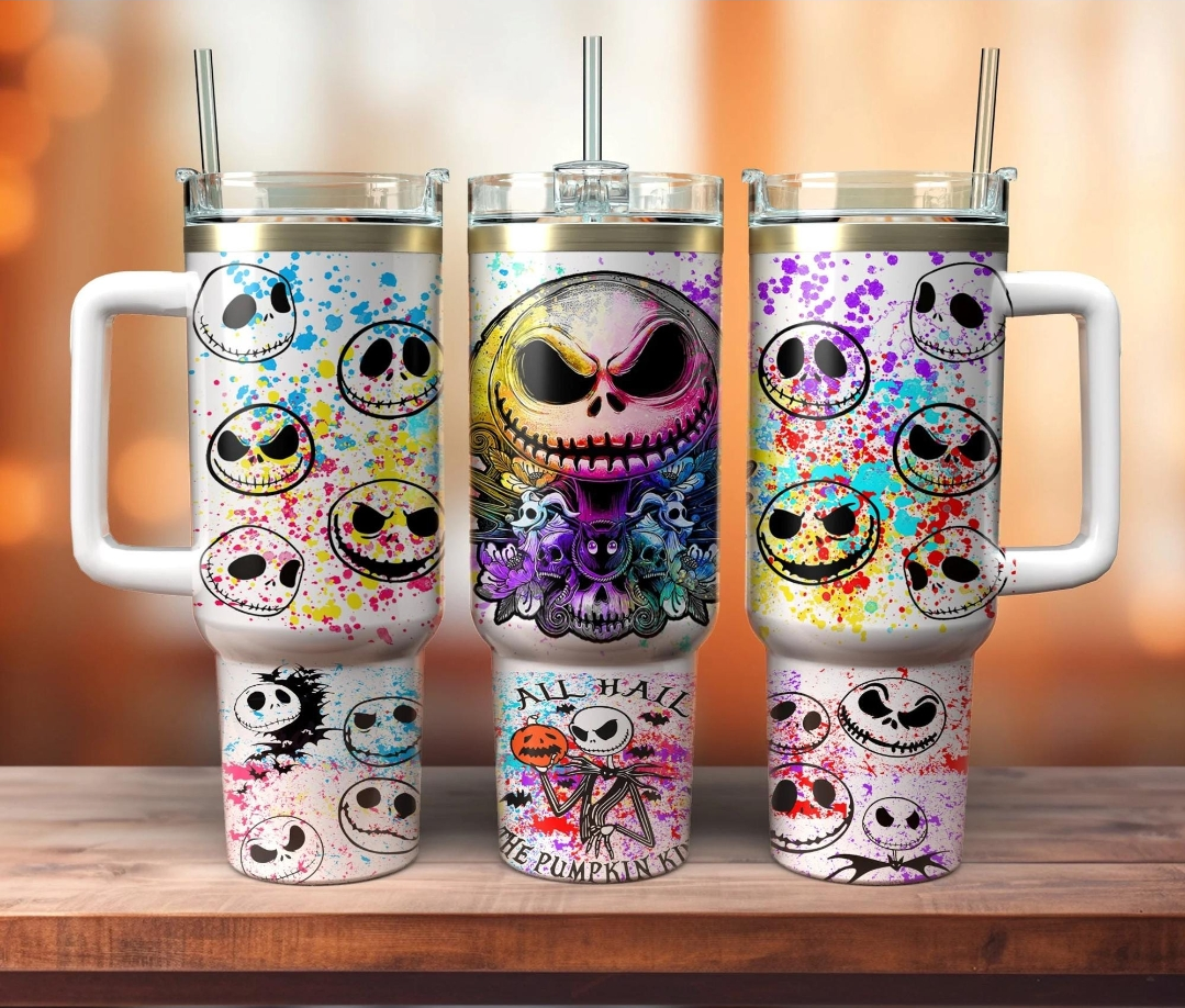 Vaso térmico tipo Stanley Jack Skellington