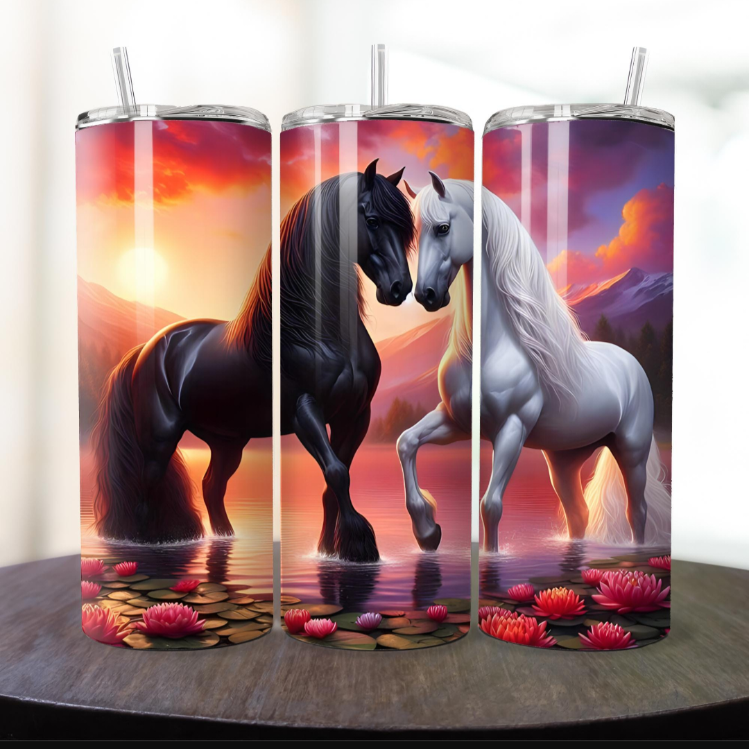 Vaso térmico Diseño de Caballos