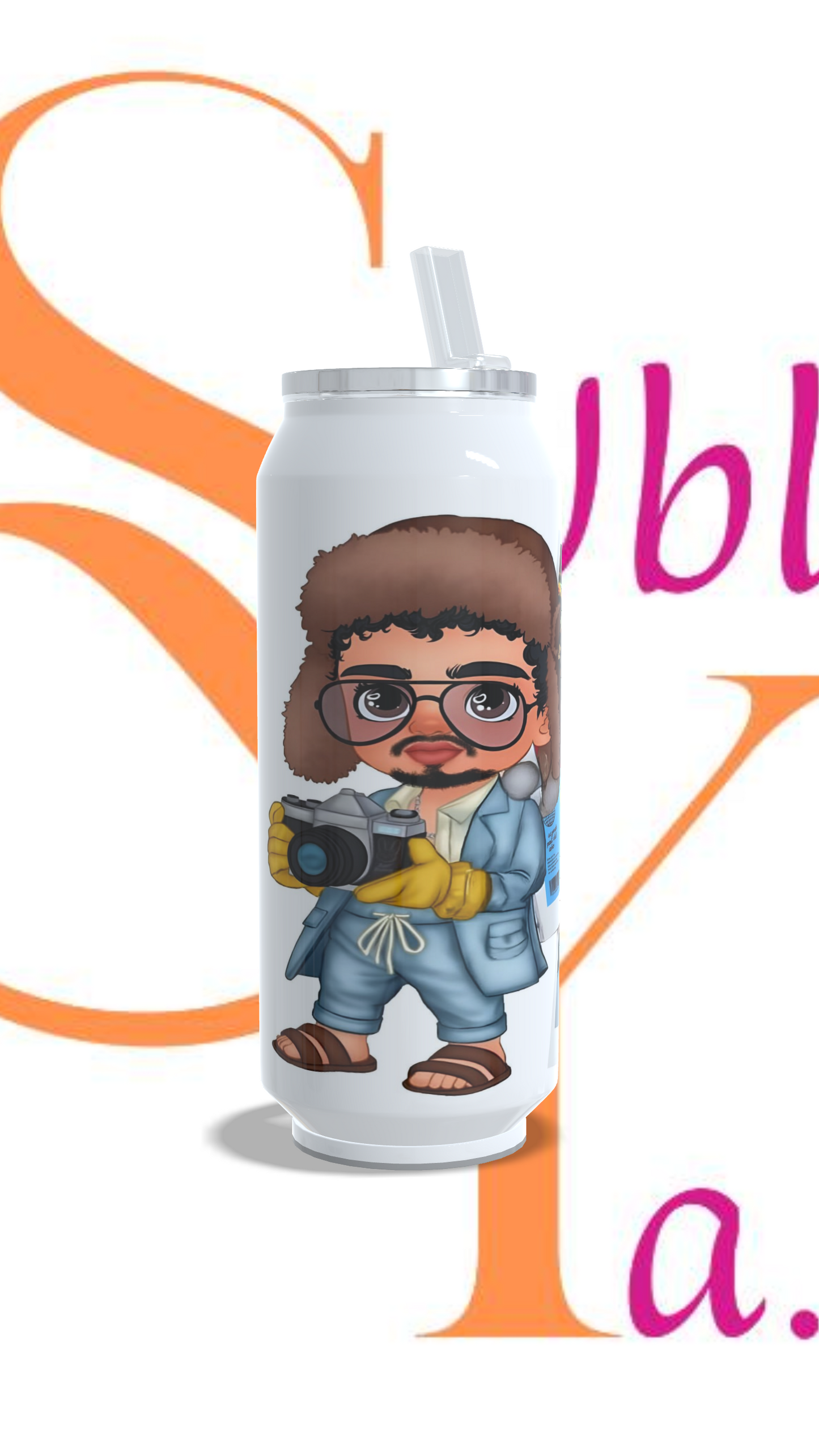 Vaso térmico de 470ml Temática Bad Bunny