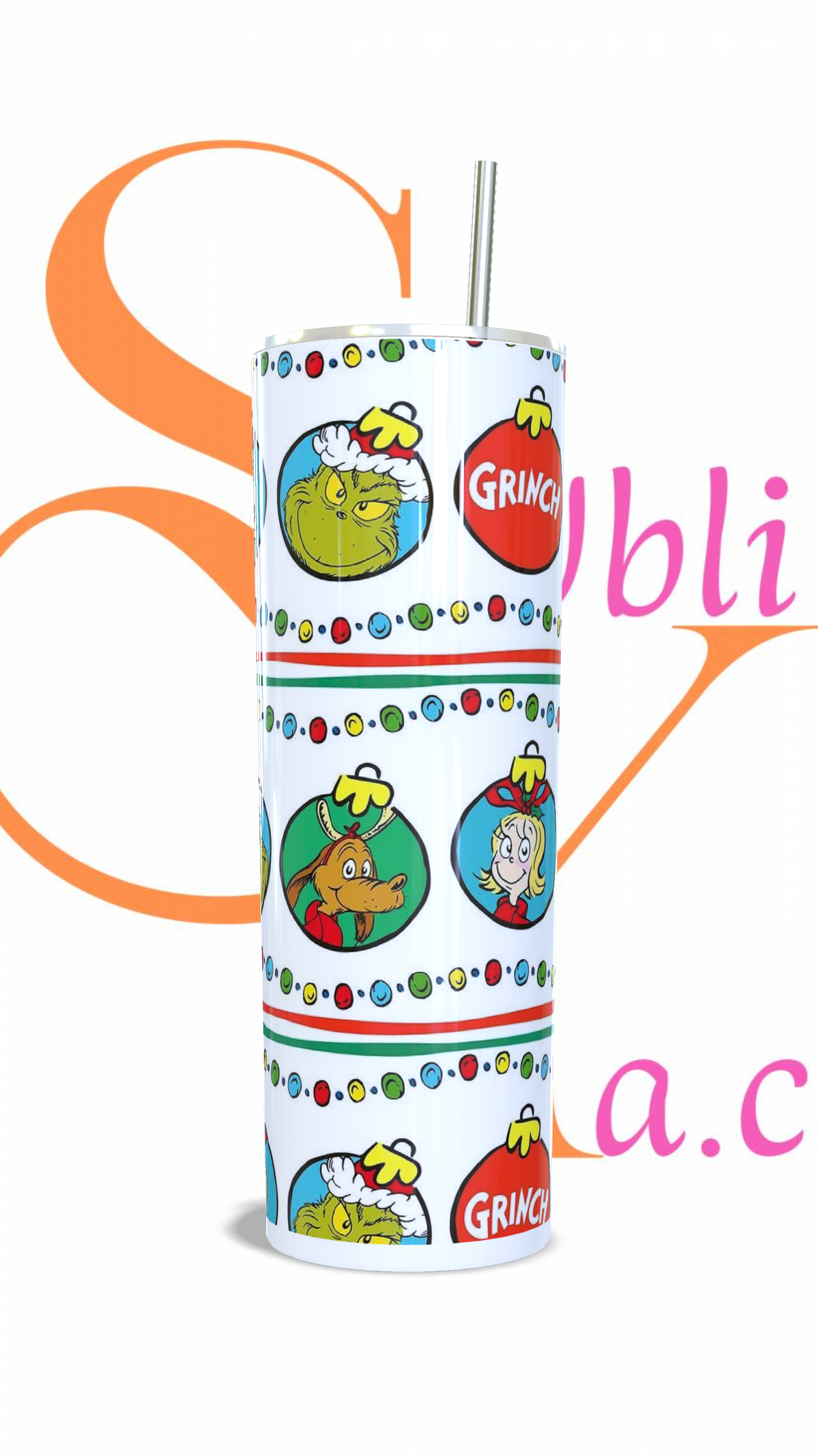 Tumbler térmico de 600ml El Grinch