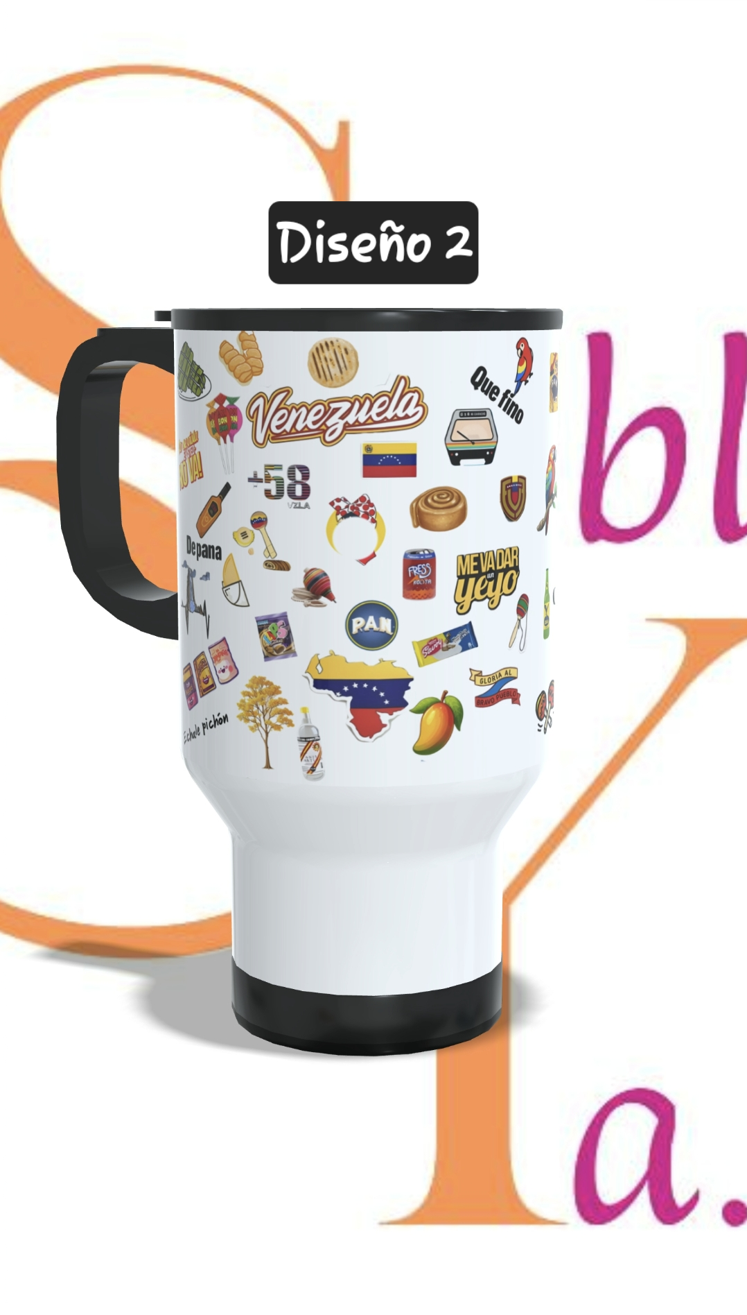 Mug térmico 410ml Temática Venezuela