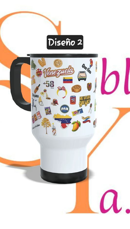 Mug térmico 410ml Temática Venezuela