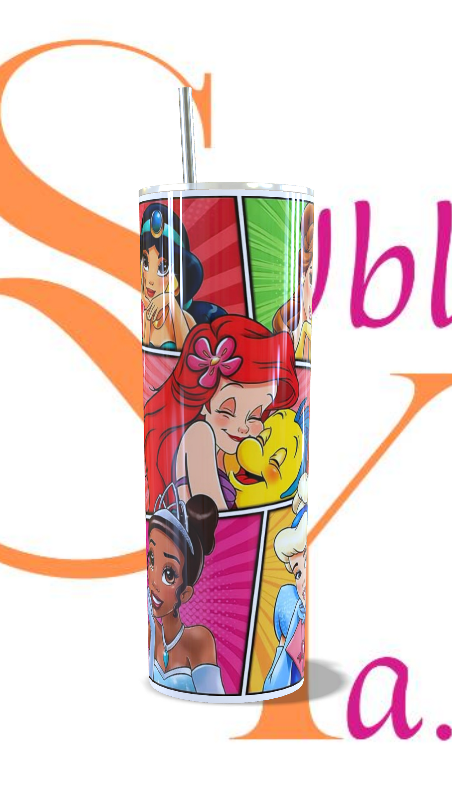 Vaso térmico de 600ml Princesas Disney