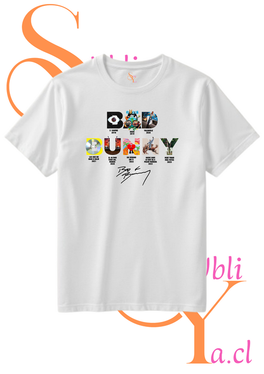 Polera personalizada Temática Bad Bunny
