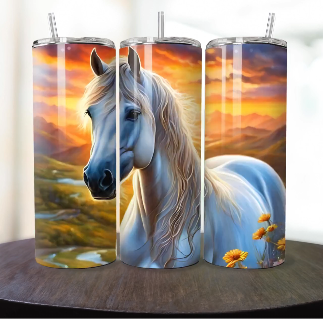 Vaso térmico Diseño de Caballos