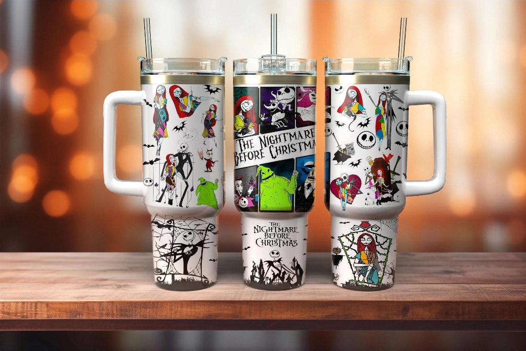 Vaso térmico tipo Stanley Jack Skellington