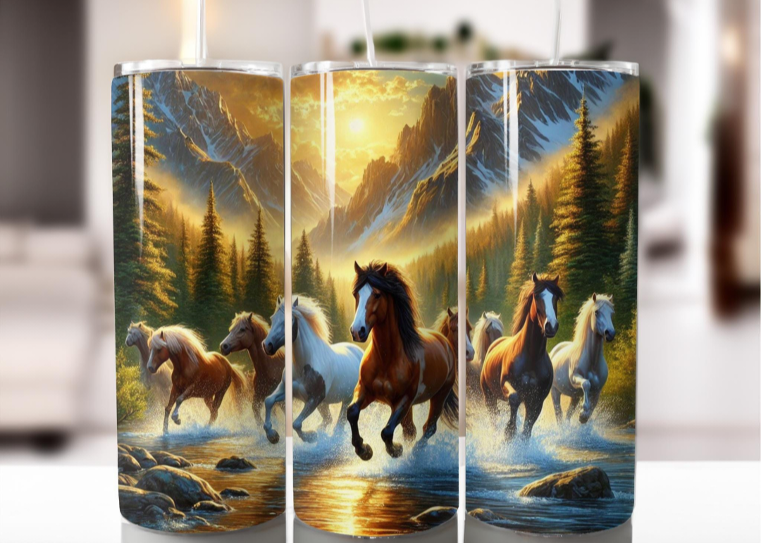 Vaso térmico Diseño de Caballos