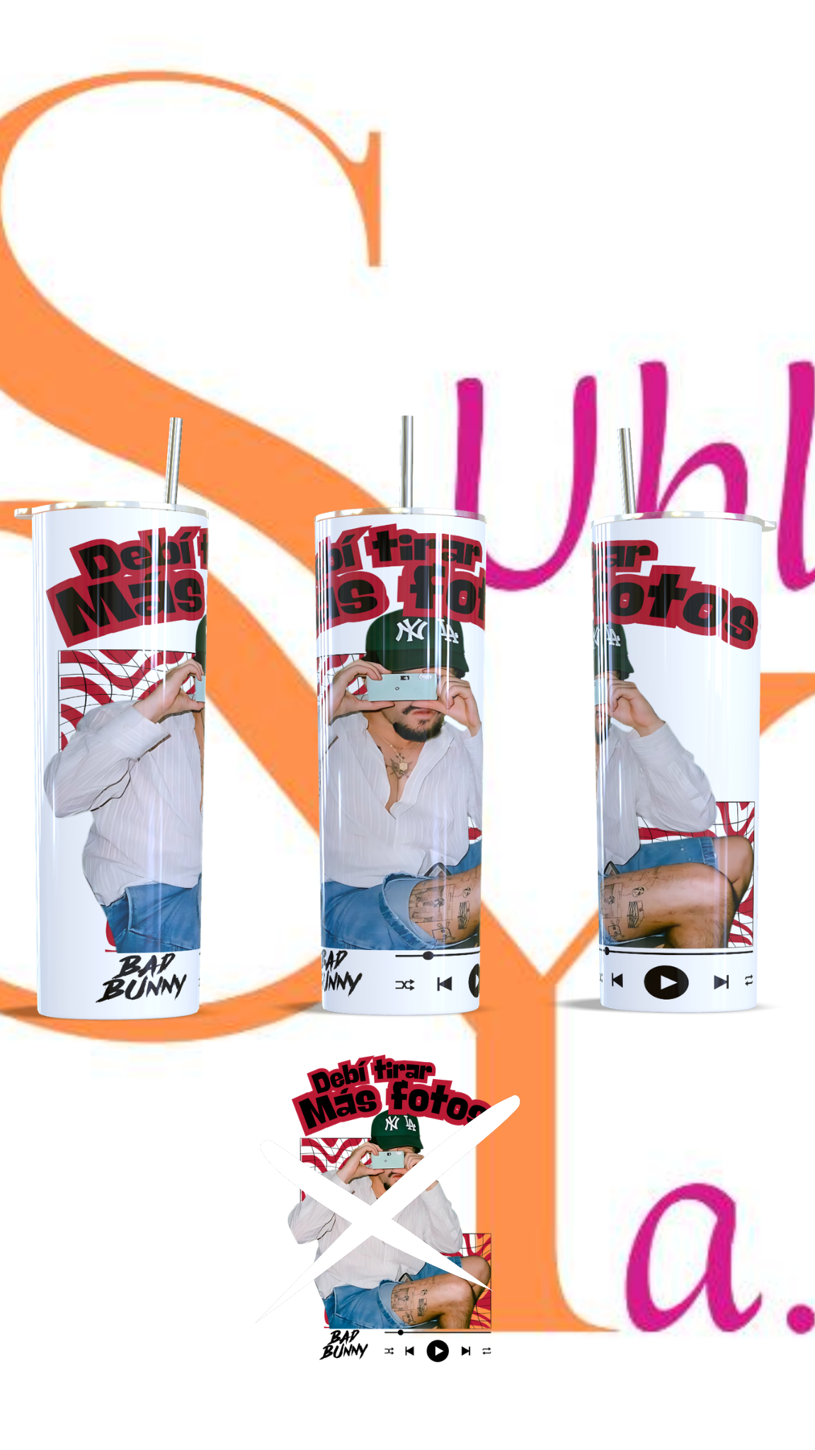 Vaso térmico de 600ml Bad Bunny