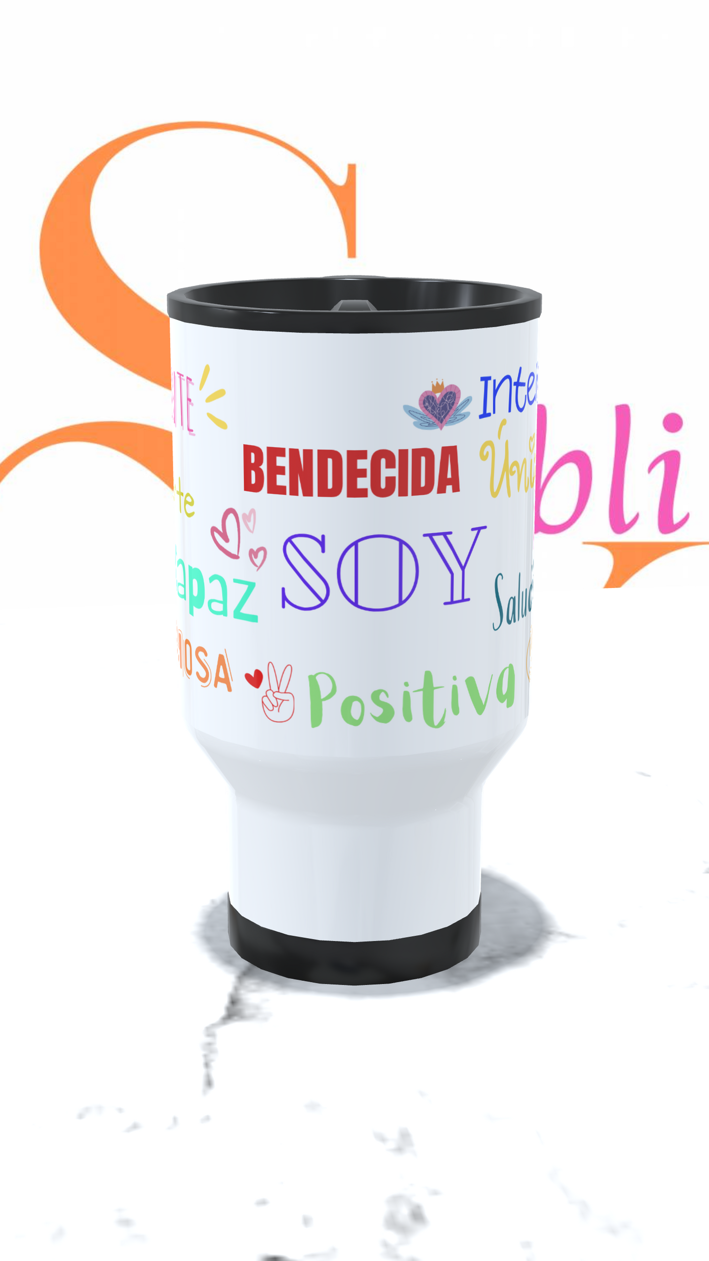 Mug térmico Varios diseños Mariposa,libros,corazones,Palabras Motivacionales