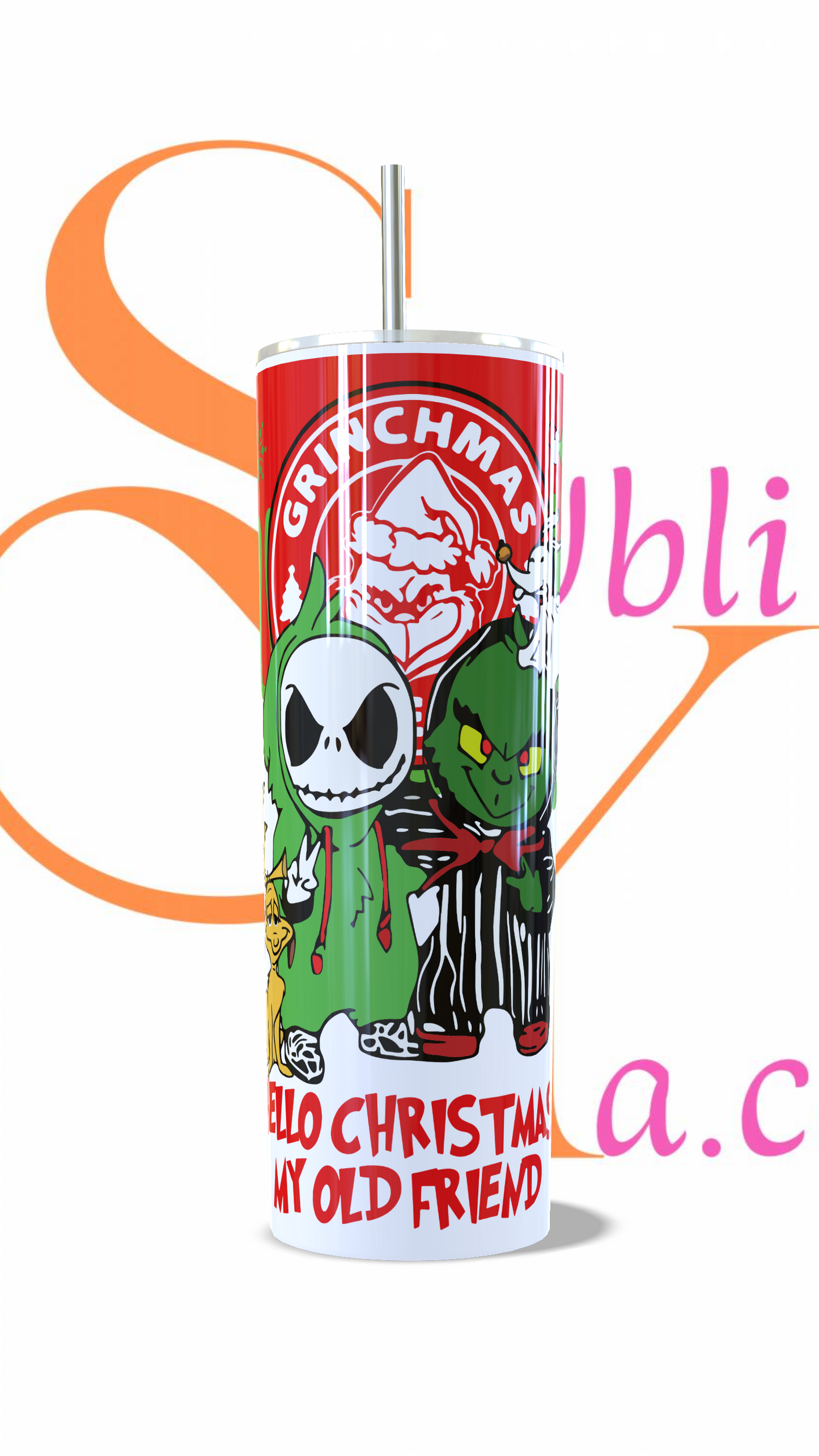 Vaso térmico de 600ml Grinch , Stitch y Jack Skellington