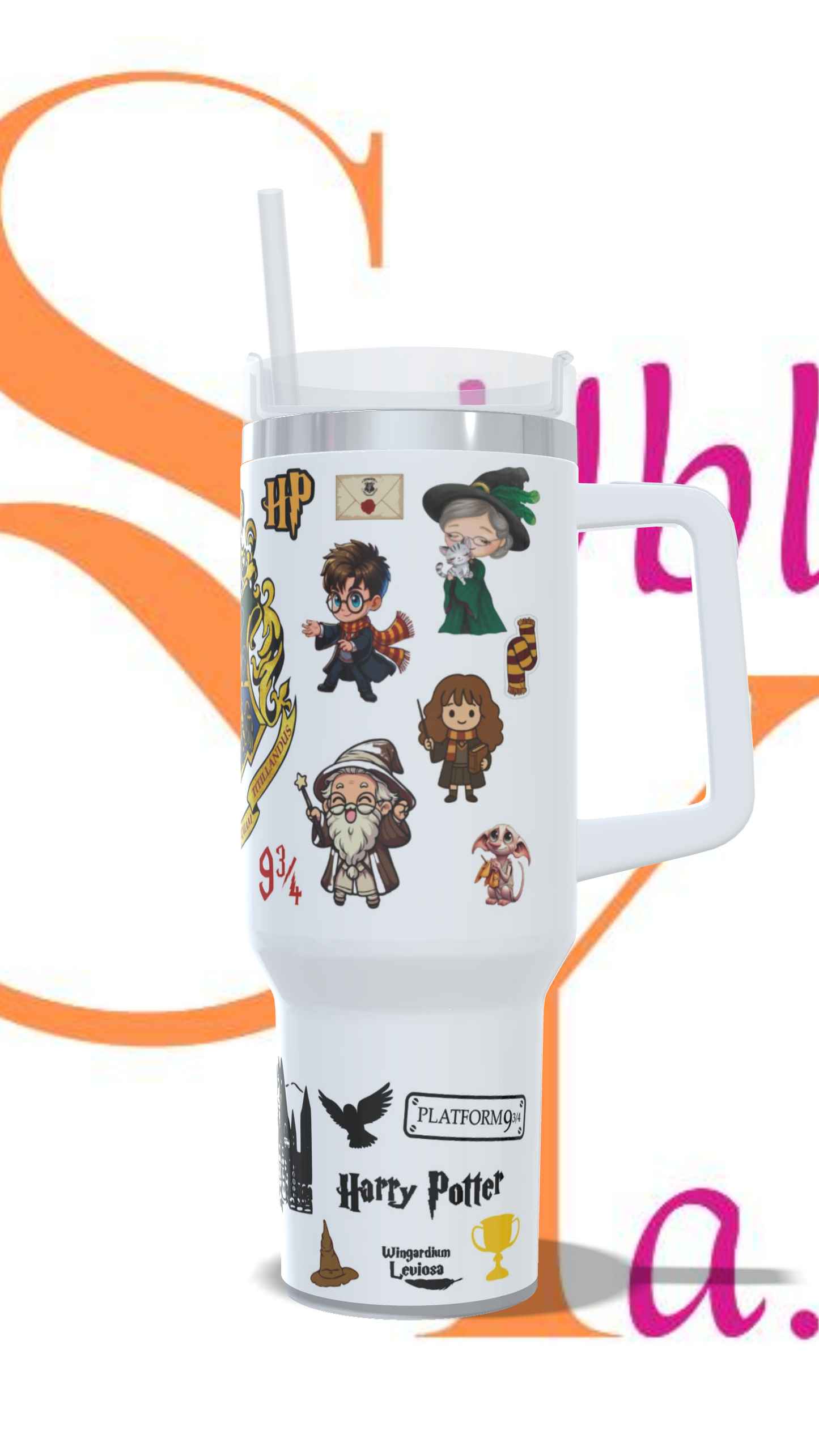 Vaso térmico de 40oz tipo Stanley (1.2litros) Harry Potter