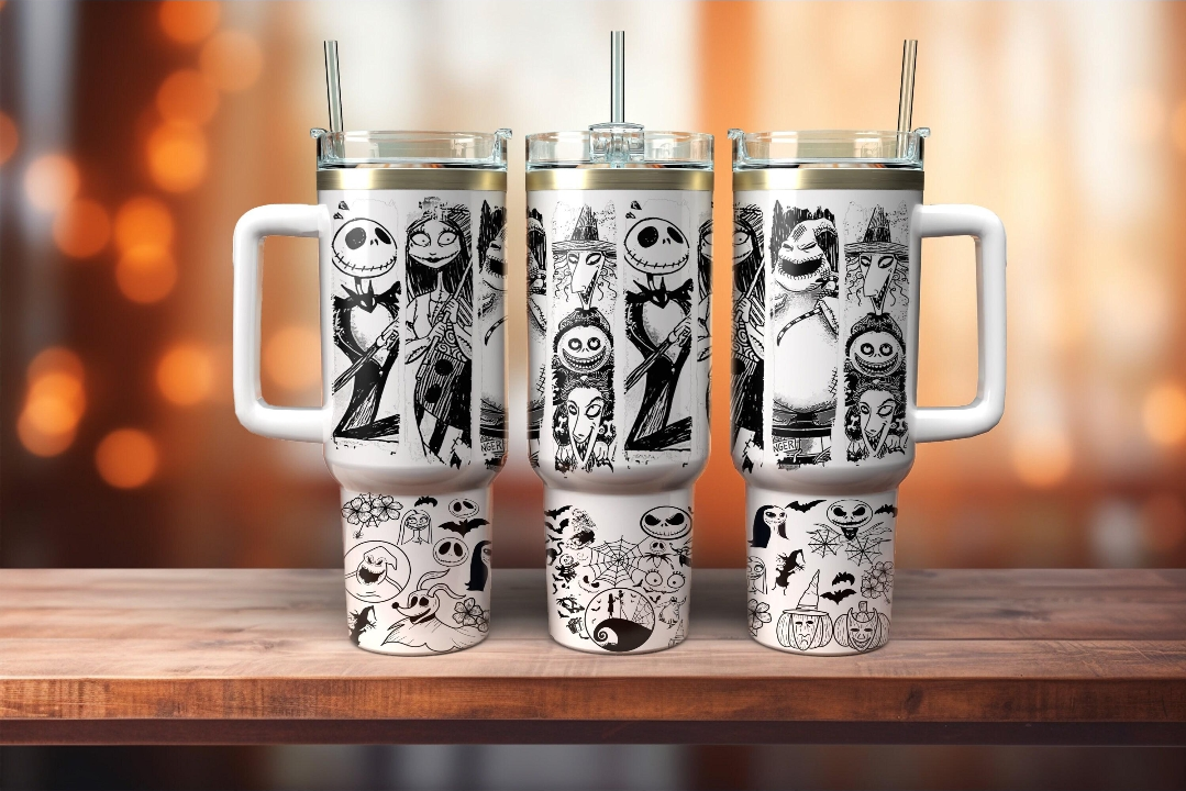 Vaso térmico tipo Stanley Jack Skellington