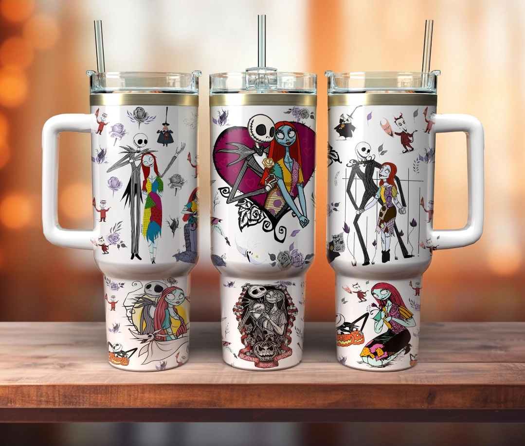 Vaso térmico tipo Stanley Jack Skellington