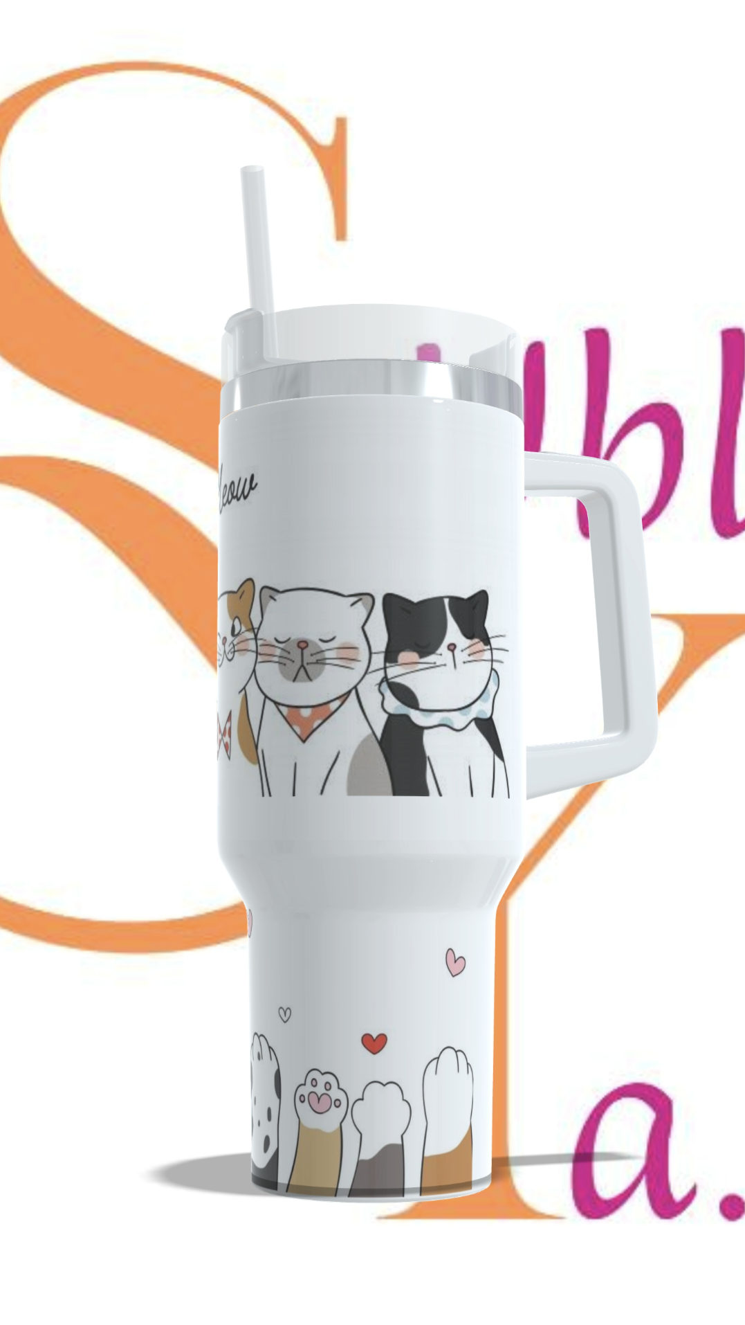 Vaso térmico de 1.2litros Temática Gatos