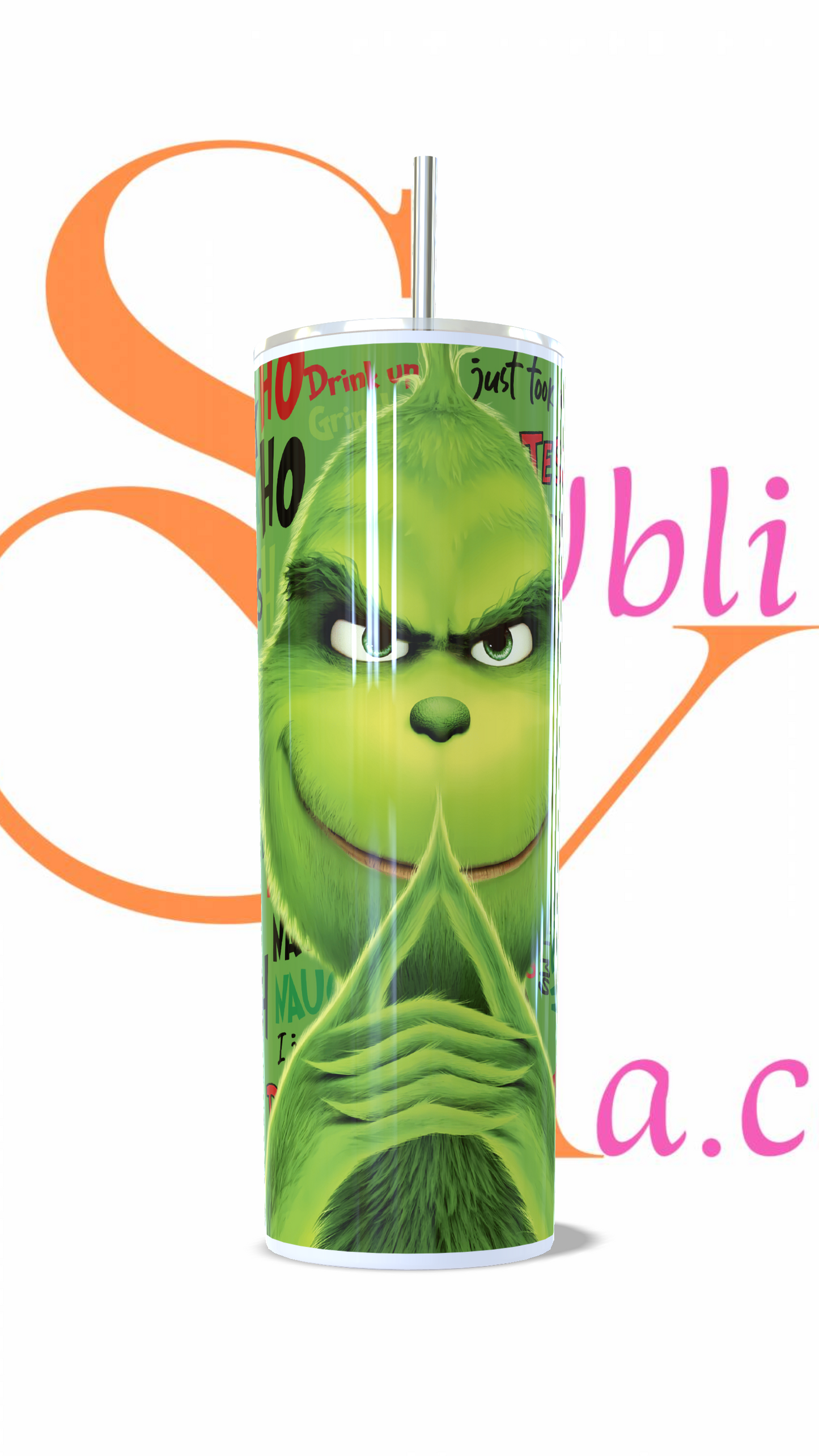 Tumbler térmico de 600ml El Grinch